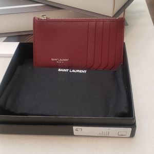 YSL ZIPPED CARD CASE